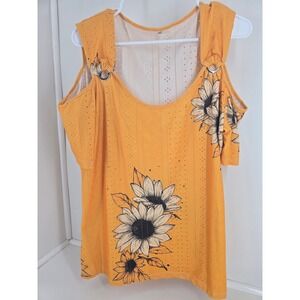 Womens sleeveless tops lot of 4 XL fit assorted prints